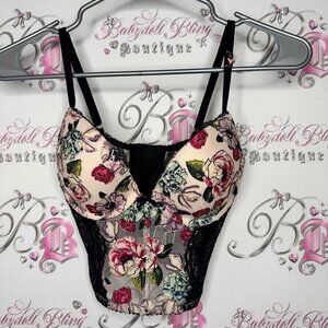 Victoria secret corset bustier bra Floral Lace brand new with tags Bustier